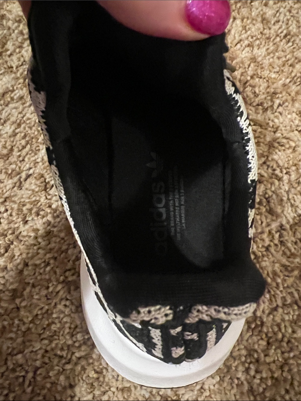 adidas Women's Black and White Leopard Print Sneakers Size 7 - Picture 13 of 14